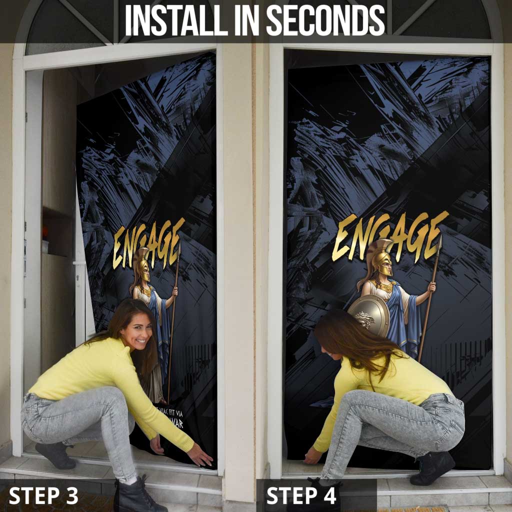 Ancient Greek Athena Door Cover Goddess Of Wisdom - Wonder Print Shop