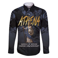 Ancient Greek Athena Family Matching Long Sleeve Bodycon Dress and Hawaiian Shirt Goddess Of Wisdom - Wonder Print Shop