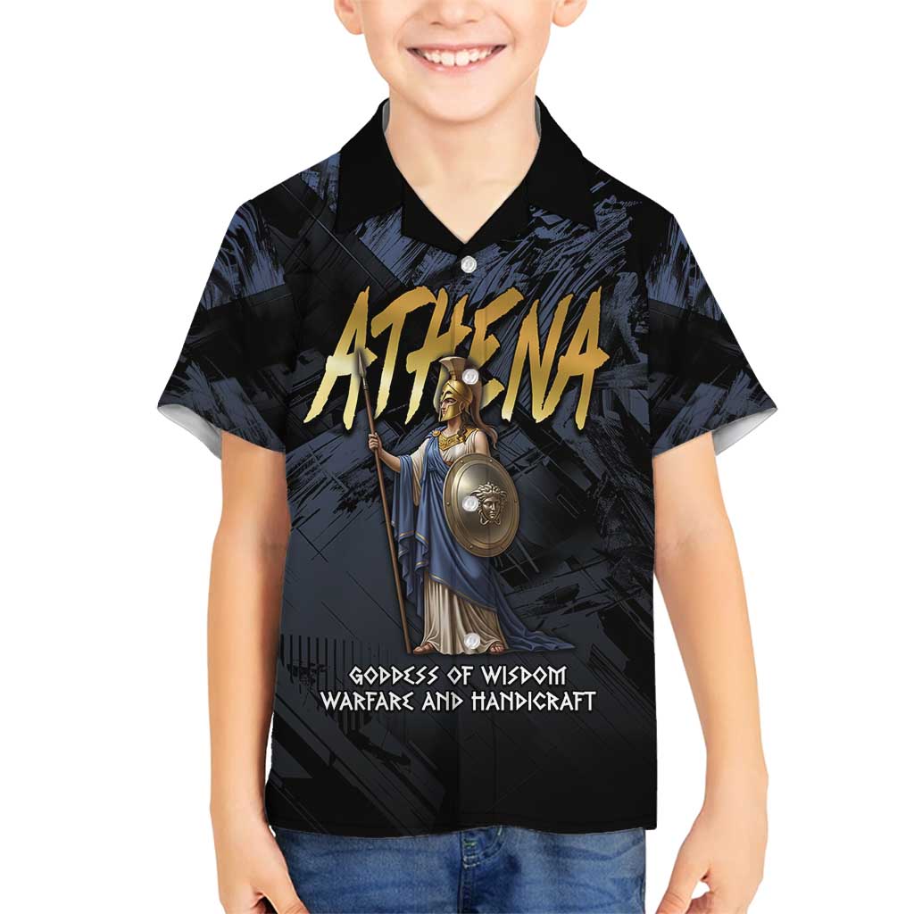 Ancient Greek Athena Family Matching Off Shoulder Short Dress and Hawaiian Shirt Goddess Of Wisdom - Wonder Print Shop