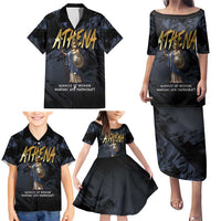 Ancient Greek Athena Family Matching Puletasi and Hawaiian Shirt Goddess Of Wisdom - Wonder Print Shop