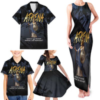 Ancient Greek Athena Family Matching Tank Maxi Dress and Hawaiian Shirt Goddess Of Wisdom - Wonder Print Shop