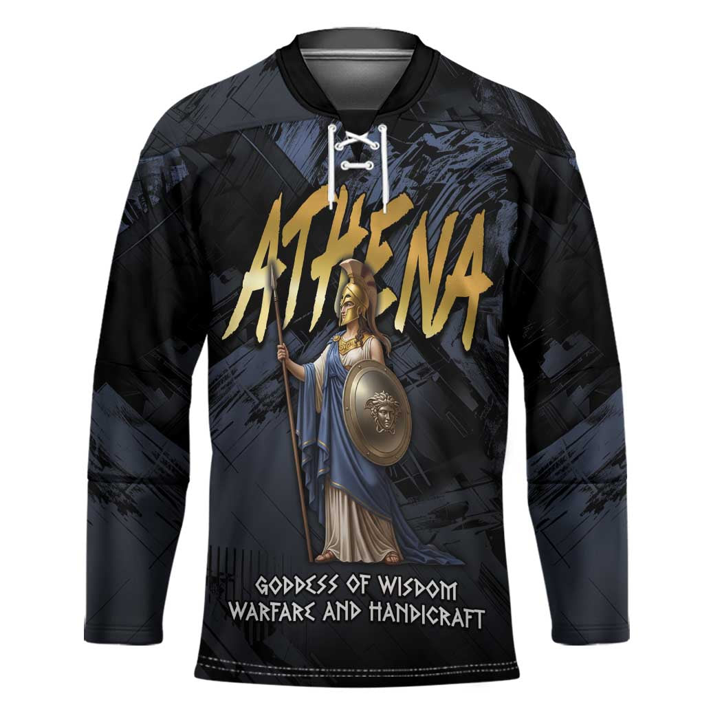 Ancient Greek Athena Hockey Jersey Goddess Of Wisdom - Wonder Print Shop