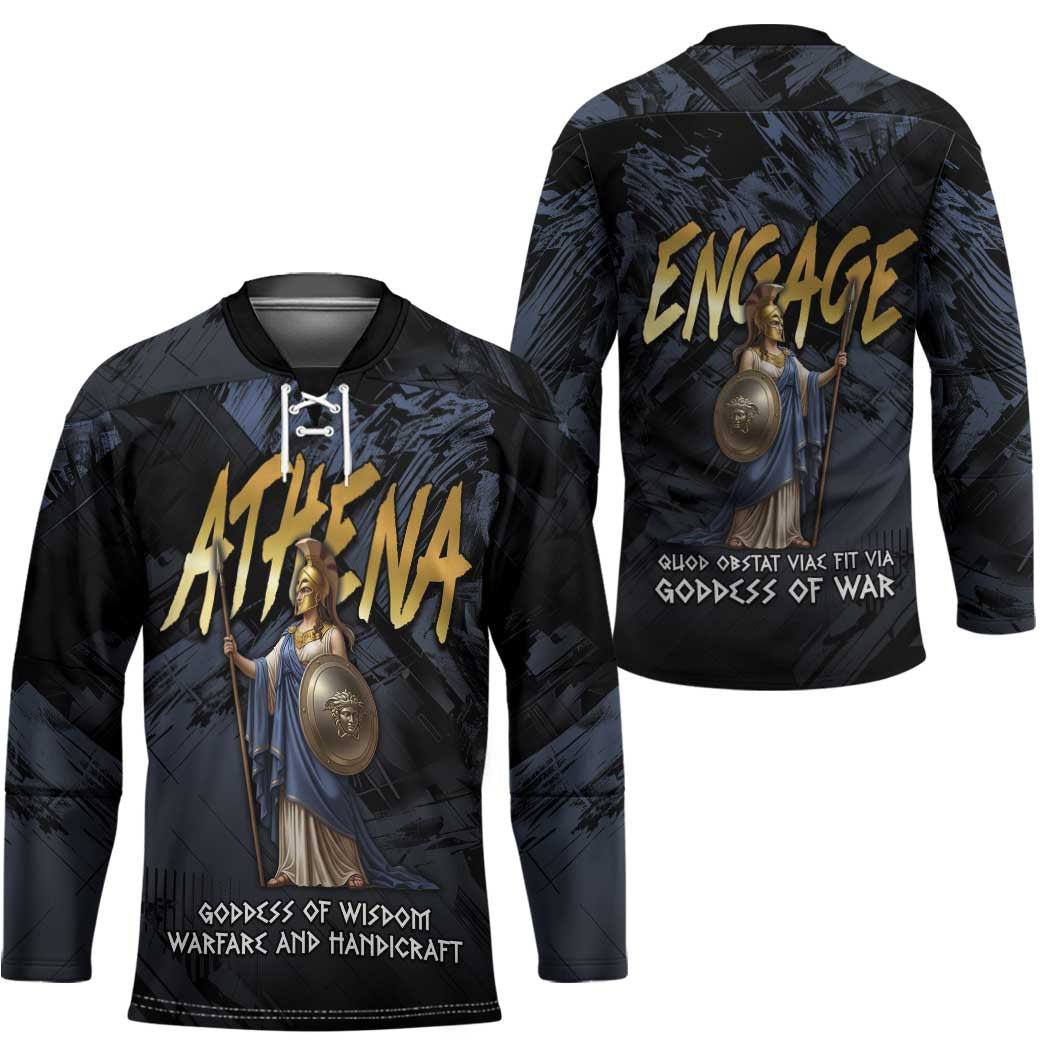 Ancient Greek Athena Hockey Jersey Goddess Of Wisdom - Wonder Print Shop