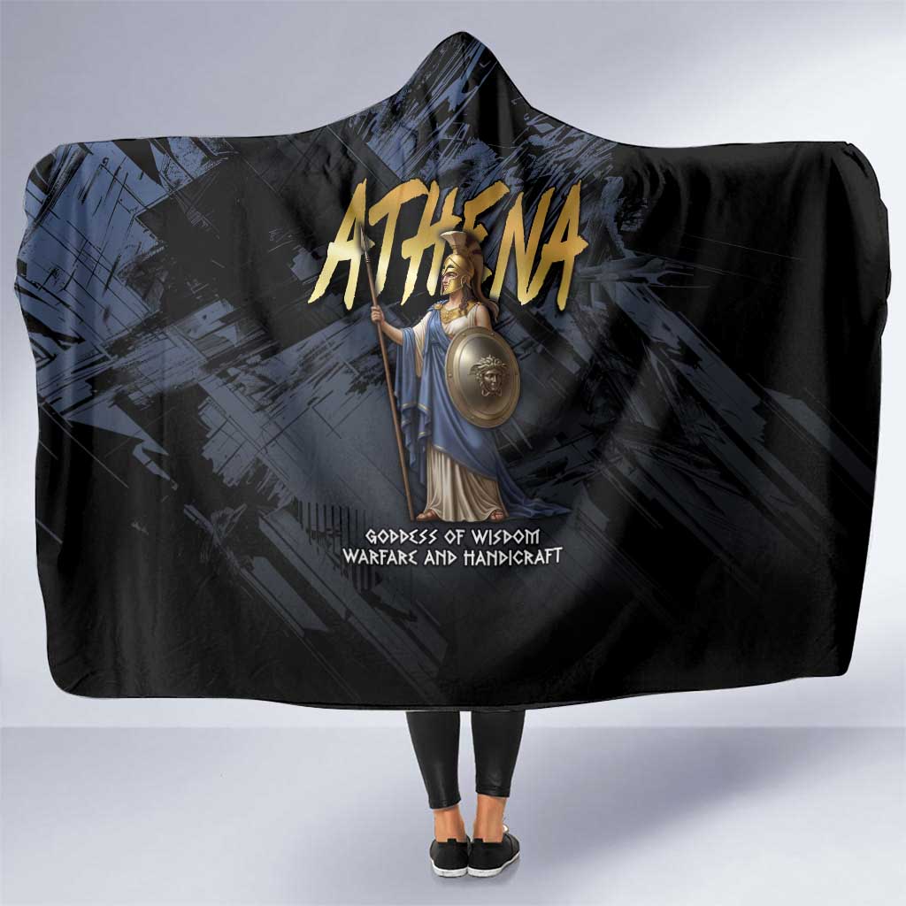 Ancient Greek Athena Hooded Blanket Goddess Of Wisdom - Wonder Print Shop