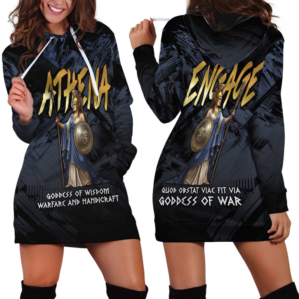 Ancient Greek Athena Hoodie Dress Goddess Of Wisdom - Wonder Print Shop