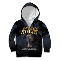 Ancient Greek Athena Kid Hoodie Goddess Of Wisdom - Wonder Print Shop