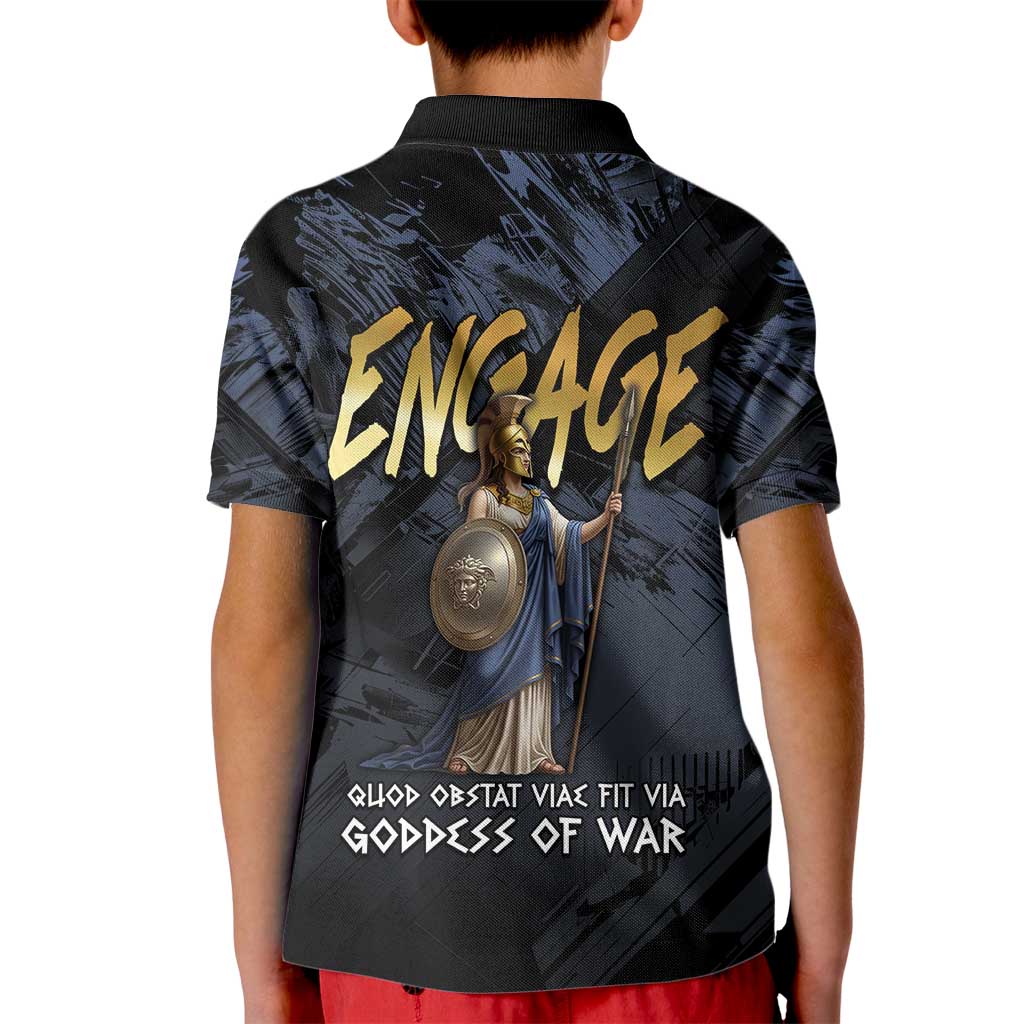 Ancient Greek Athena Kid Polo Shirt Goddess Of Wisdom - Wonder Print Shop