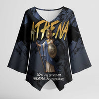 Ancient Greek Athena Kimono Sleeve Blouse Goddess Of Wisdom - Wonder Print Shop