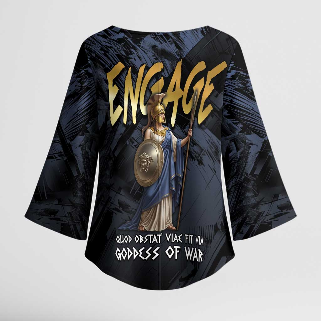 Ancient Greek Athena Kimono Sleeve Blouse Goddess Of Wisdom - Wonder Print Shop