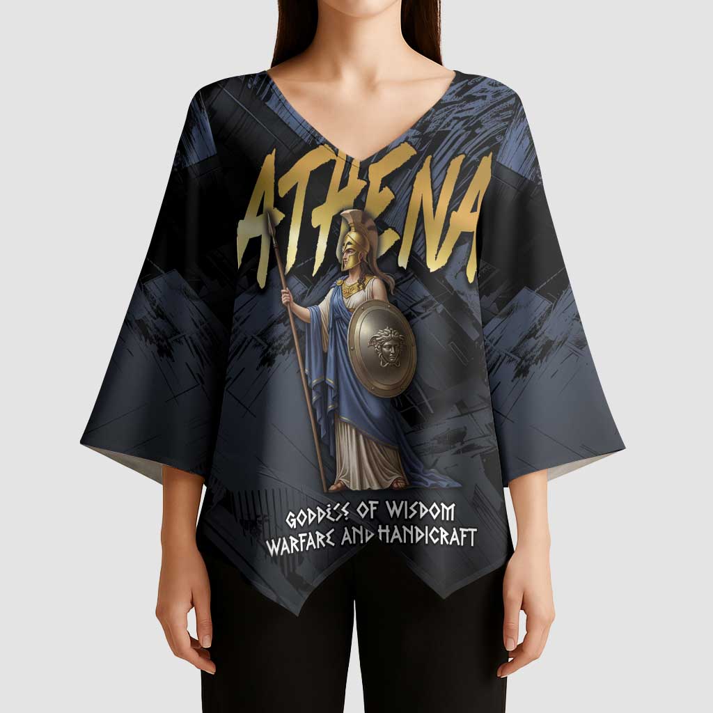 Ancient Greek Athena Kimono Sleeve Blouse Goddess Of Wisdom - Wonder Print Shop