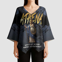Ancient Greek Athena Kimono Sleeve Blouse Goddess Of Wisdom - Wonder Print Shop