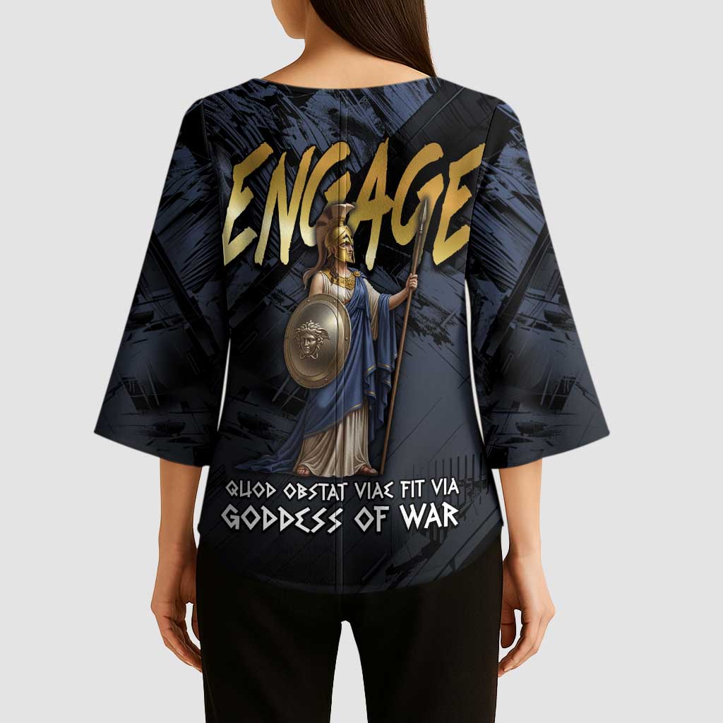 Ancient Greek Athena Kimono Sleeve Blouse Goddess Of Wisdom - Wonder Print Shop