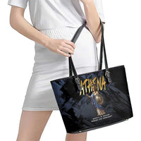 Ancient Greek Athena Leather Tote Bag Goddess Of Wisdom - Wonder Print Shop
