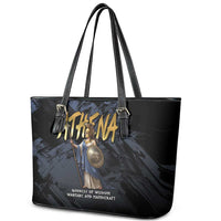 Ancient Greek Athena Leather Tote Bag Goddess Of Wisdom - Wonder Print Shop