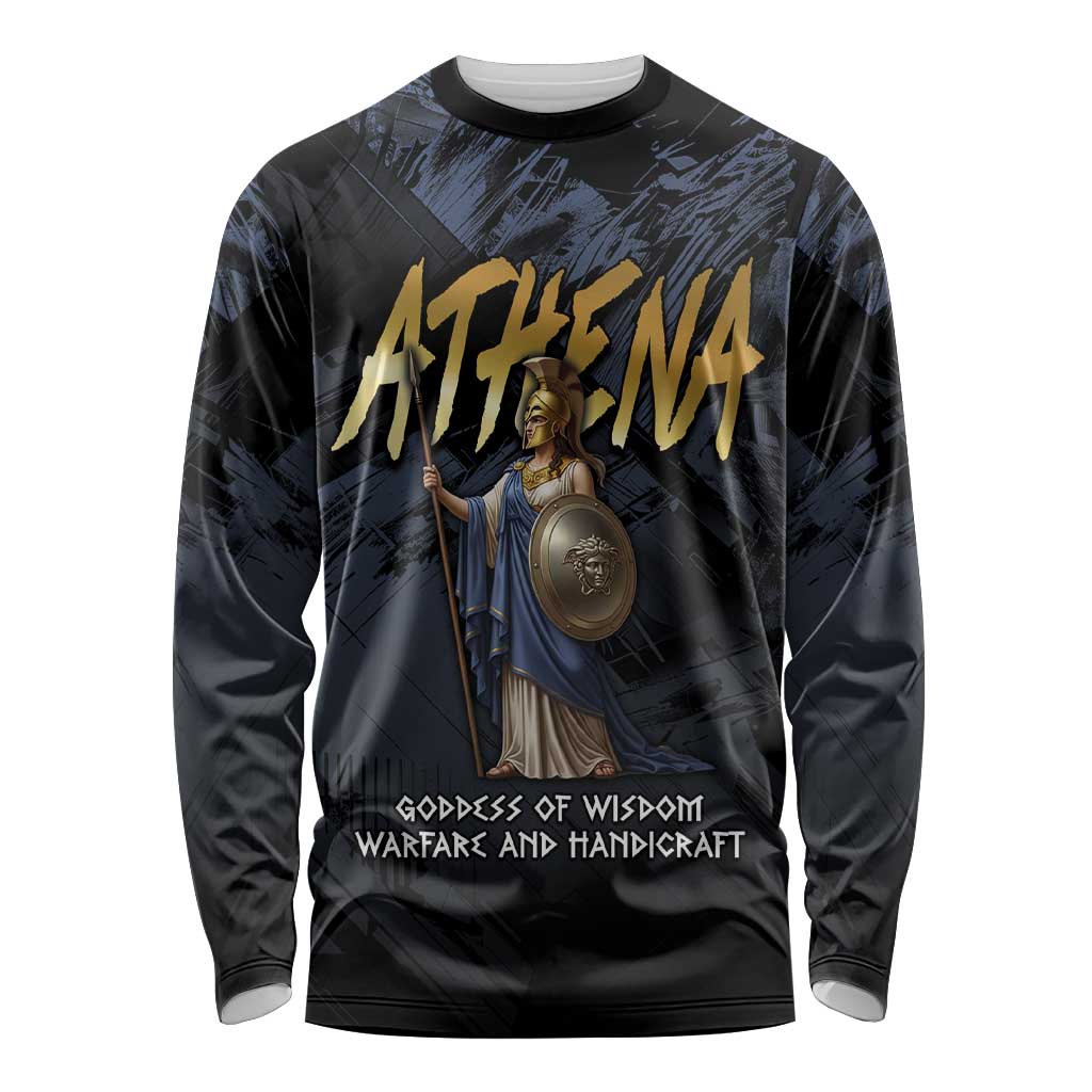 Ancient Greek Athena Long Sleeve Shirt Goddess Of Wisdom - Wonder Print Shop