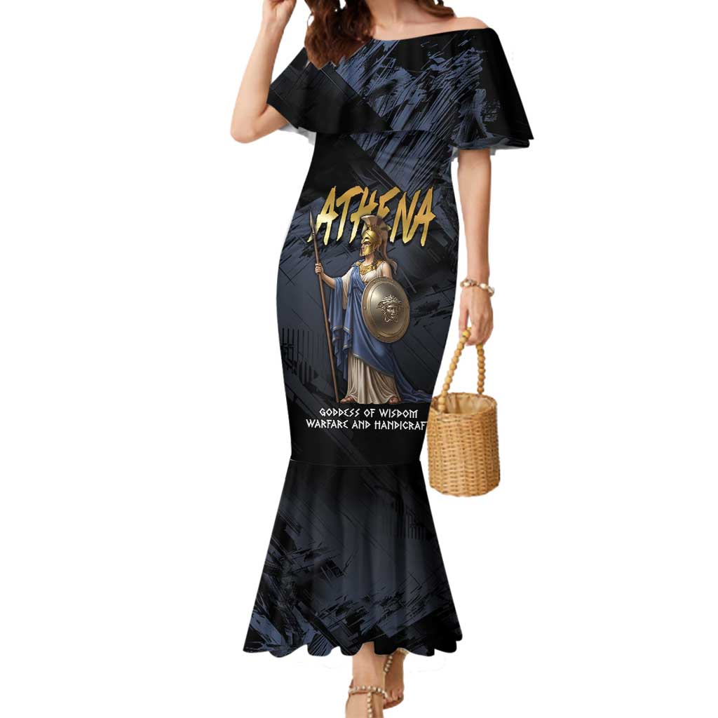 Ancient Greek Athena Mermaid Dress Goddess Of Wisdom - Wonder Print Shop