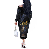 Ancient Greek Athena Off The Shoulder Long Sleeve Dress Goddess Of Wisdom - Wonder Print Shop