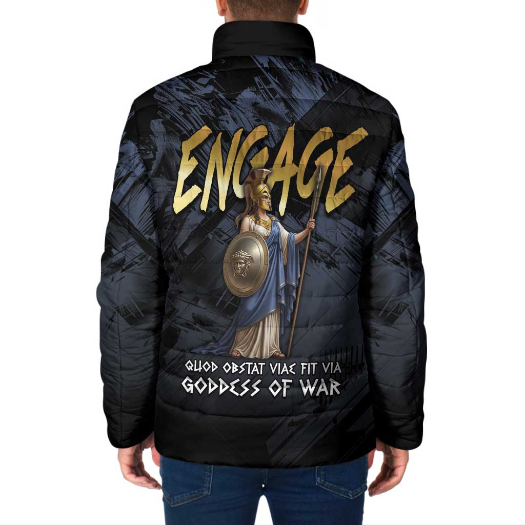 Ancient Greek Athena Padded Jacket Goddess Of Wisdom - Wonder Print Shop