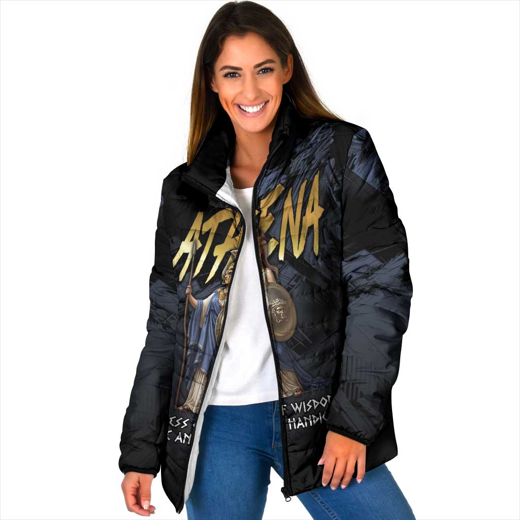 Ancient Greek Athena Padded Jacket Goddess Of Wisdom - Wonder Print Shop