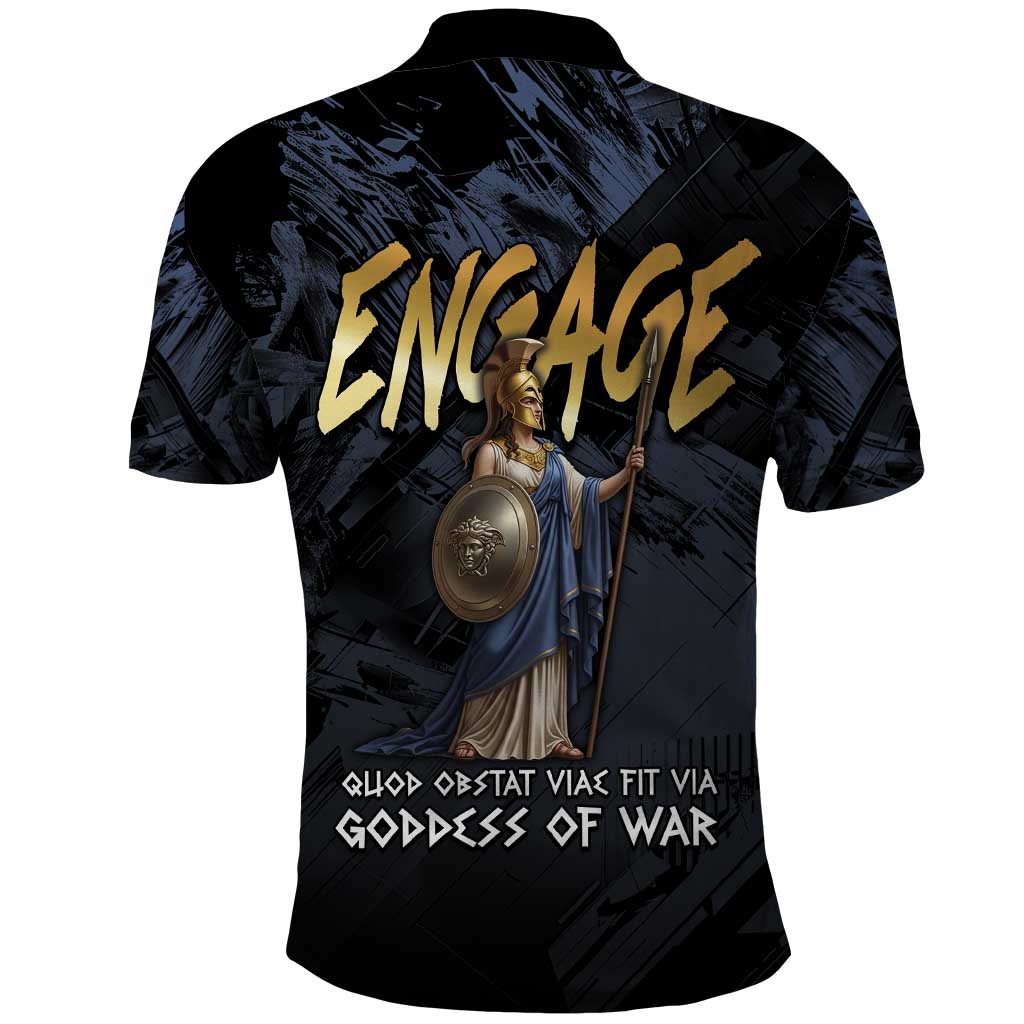 Ancient Greek Athena Polo Shirt Goddess Of Wisdom - Wonder Print Shop