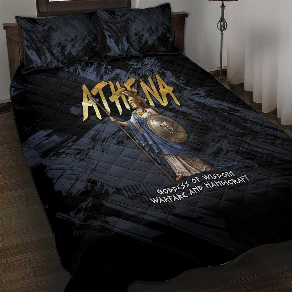 Ancient Greek Athena Quilt Bed Set Goddess Of Wisdom - Wonder Print Shop