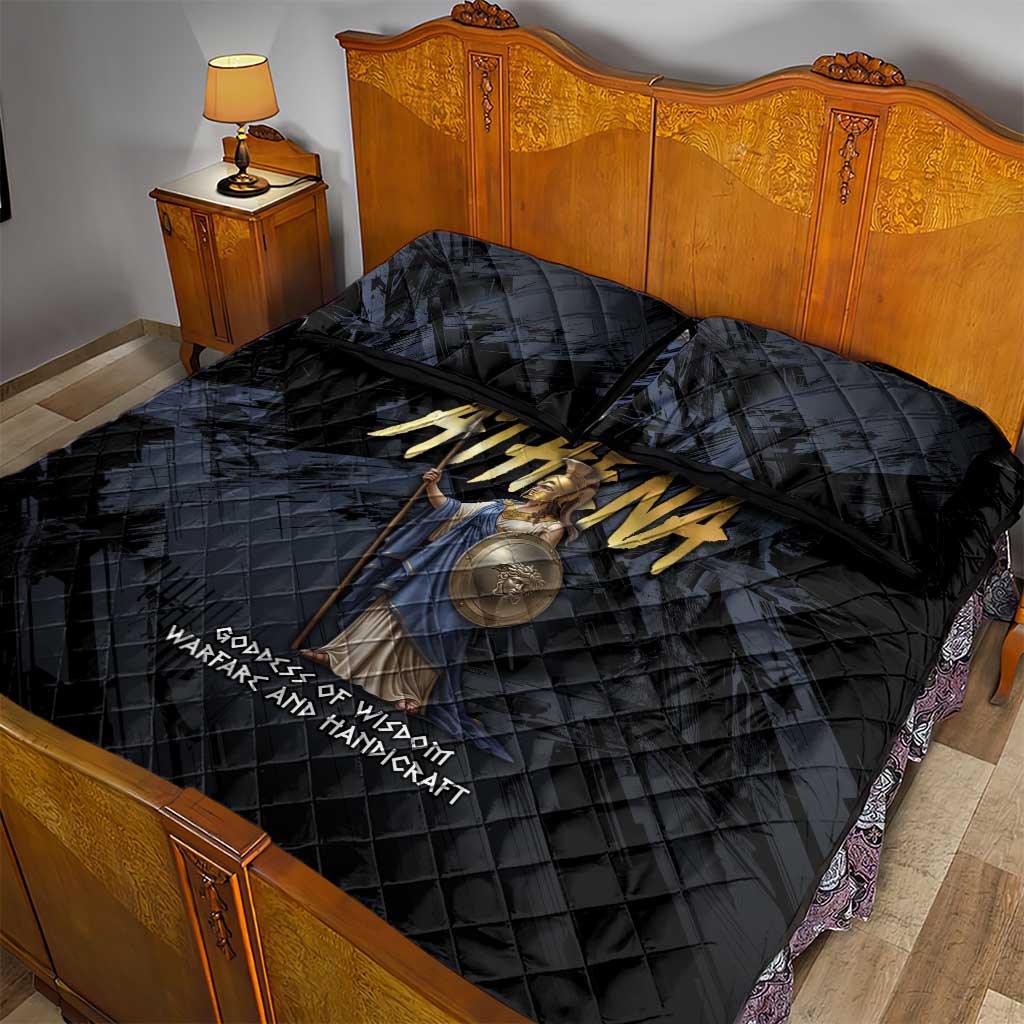 Ancient Greek Athena Quilt Bed Set Goddess Of Wisdom - Wonder Print Shop