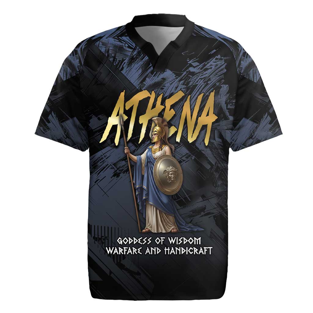 Ancient Greek Athena Rugby Jersey Goddess Of Wisdom - Wonder Print Shop