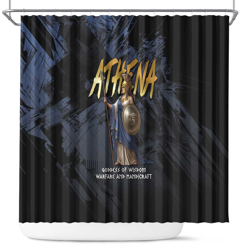 Ancient Greek Athena Shower Curtain Goddess Of Wisdom - Wonder Print Shop