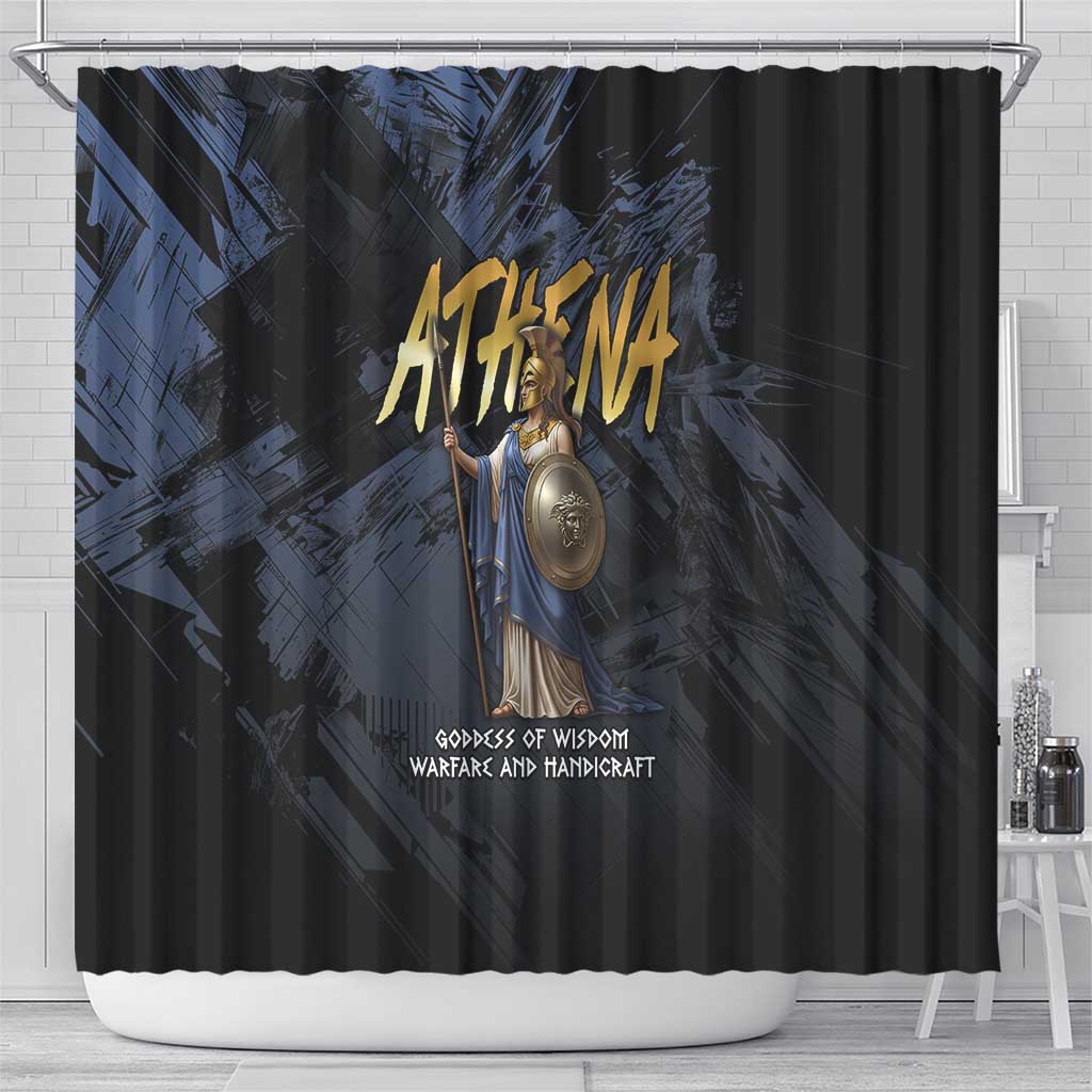 Ancient Greek Athena Shower Curtain Goddess Of Wisdom - Wonder Print Shop