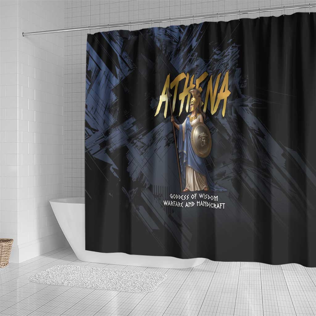 Ancient Greek Athena Shower Curtain Goddess Of Wisdom - Wonder Print Shop