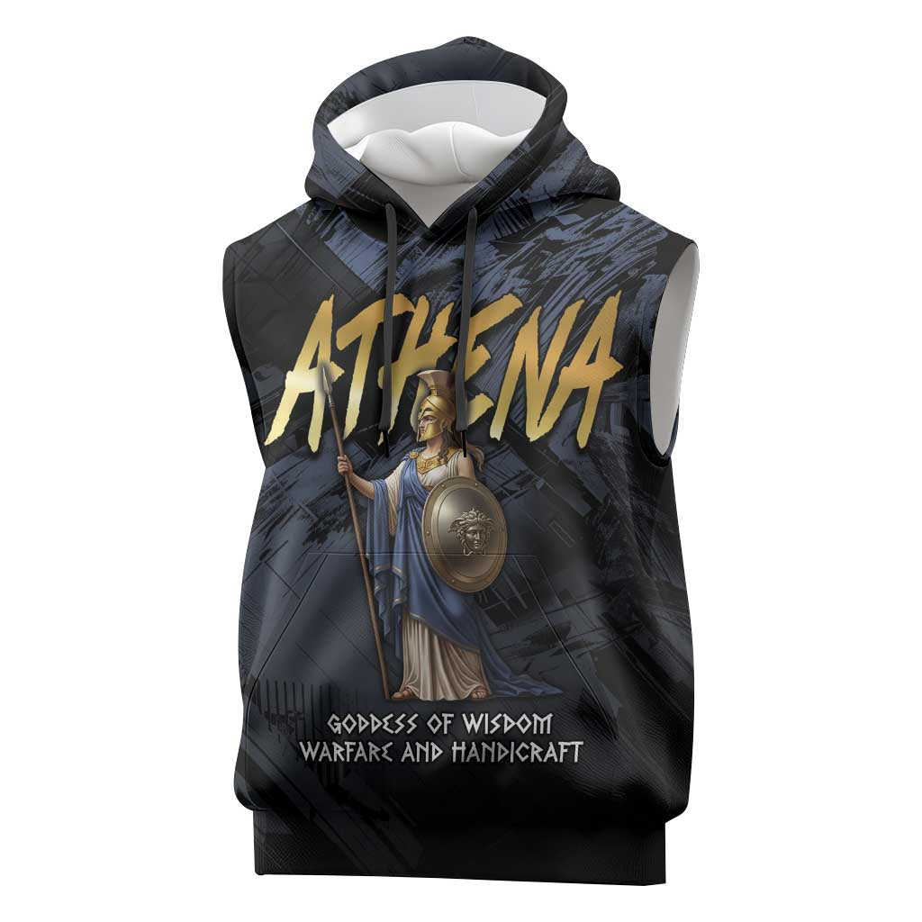 Ancient Greek Athena Sleeveless Hoodie Goddess Of Wisdom - Wonder Print Shop