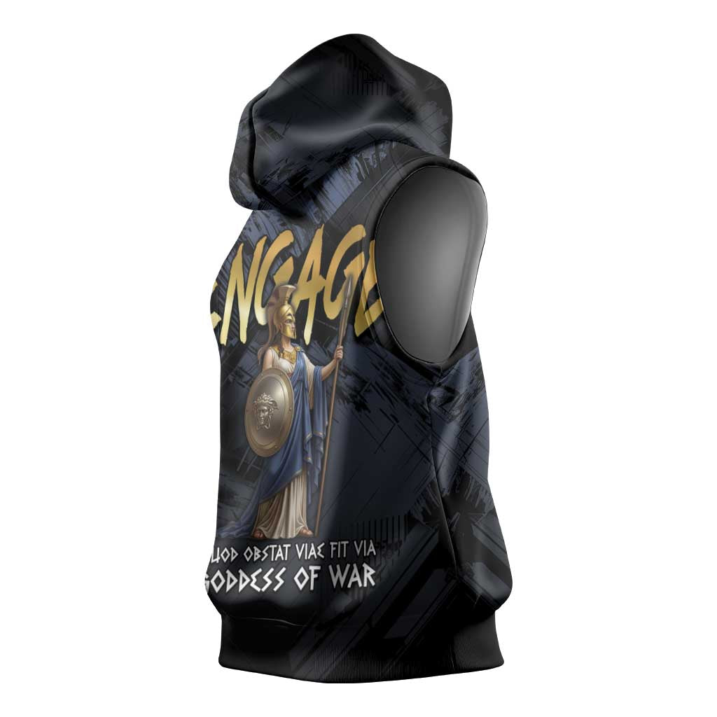Ancient Greek Athena Sleeveless Hoodie Goddess Of Wisdom - Wonder Print Shop