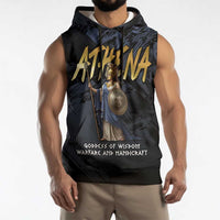 Ancient Greek Athena Sleeveless Hoodie Goddess Of Wisdom - Wonder Print Shop