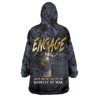 Ancient Greek Athena Wearable Blanket Hoodie Goddess Of Wisdom - Wonder Print Shop