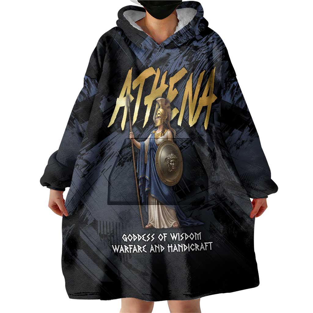 Ancient Greek Athena Wearable Blanket Hoodie Goddess Of Wisdom - Wonder Print Shop