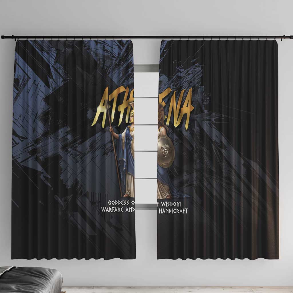 Ancient Greek Athena Window Curtain Goddess Of Wisdom - Wonder Print Shop