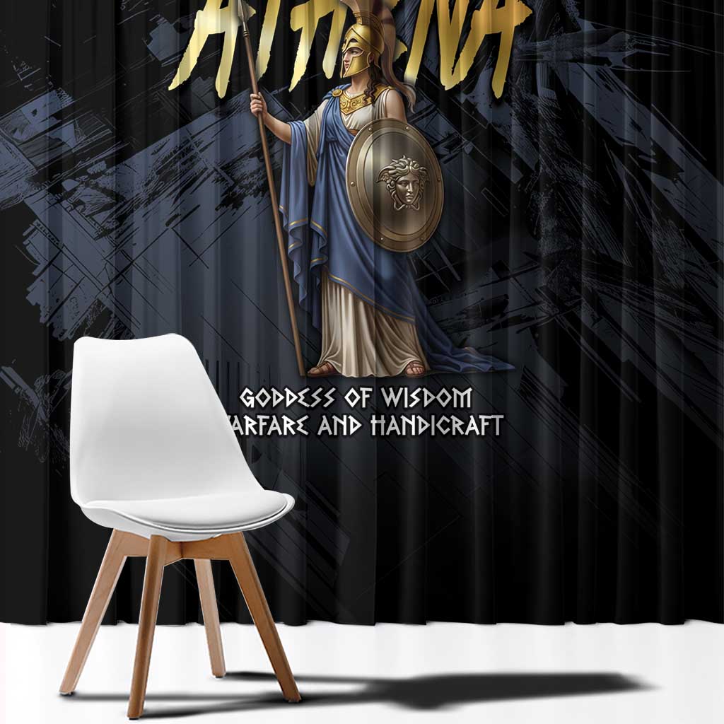 Ancient Greek Athena Window Curtain Goddess Of Wisdom - Wonder Print Shop