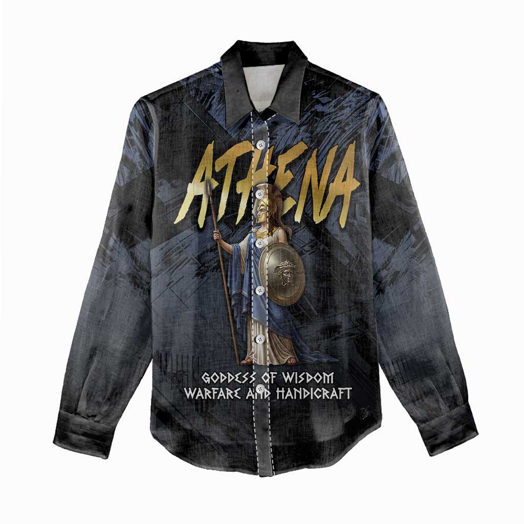 Ancient Greek Athena Women Casual Shirt Goddess Of Wisdom - Wonder Print Shop