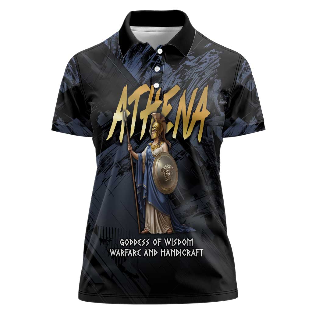 Ancient Greek Athena Women Polo Shirt Goddess Of Wisdom - Wonder Print Shop