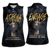 Ancient Greek Athena Women Sleeveless Polo Shirt Goddess Of Wisdom - Wonder Print Shop
