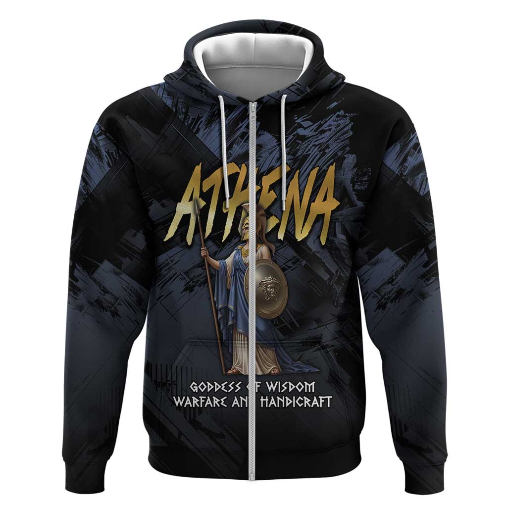 Ancient Greek Athena Zip Hoodie Goddess Of Wisdom - Wonder Print Shop