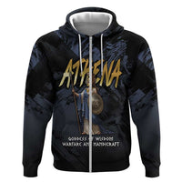 Ancient Greek Athena Zip Hoodie Goddess Of Wisdom - Wonder Print Shop