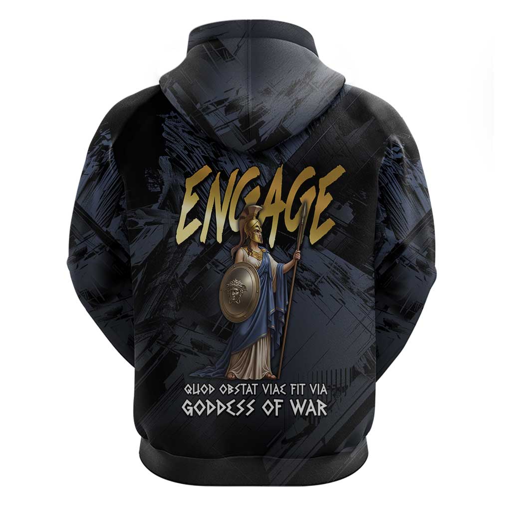 Ancient Greek Athena Zip Hoodie Goddess Of Wisdom - Wonder Print Shop