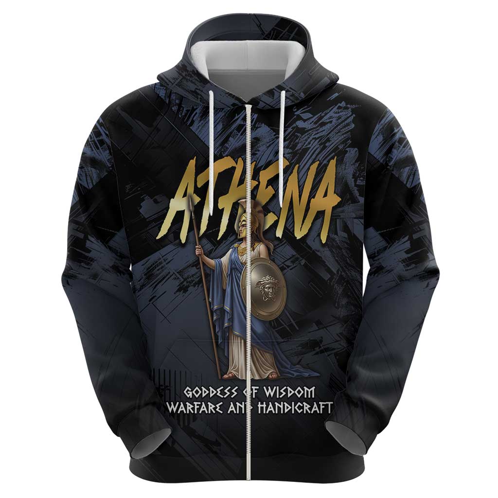 Ancient Greek Athena Zip Hoodie Goddess Of Wisdom - Wonder Print Shop