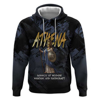 Ancient Greek Athena Zip Hoodie Goddess Of Wisdom - Wonder Print Shop