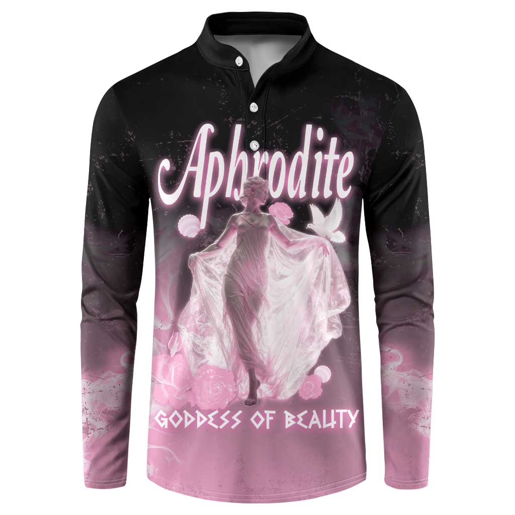 Ancient Greek Aphrodite Button Sweatshirt Goddess Of Beauty - Wonder Print Shop