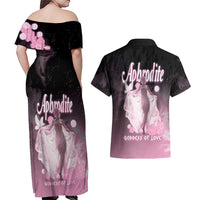 Ancient Greek Aphrodite Couples Matching Off Shoulder Maxi Dress and Hawaiian Shirt Goddess Of Beauty - Wonder Print Shop