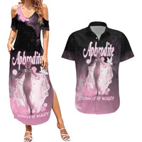 Ancient Greek Aphrodite Couples Matching Summer Maxi Dress and Hawaiian Shirt Goddess Of Beauty - Wonder Print Shop