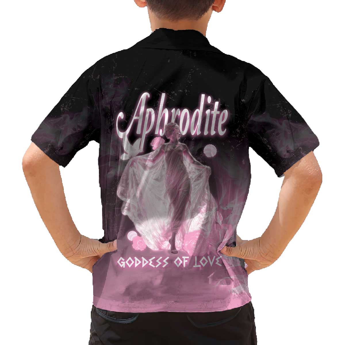 Ancient Greek Aphrodite Family Matching Off The Shoulder Long Sleeve Dress and Hawaiian Shirt Goddess Of Beauty - Wonder Print Shop