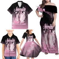 Ancient Greek Aphrodite Family Matching Off Shoulder Maxi Dress and Hawaiian Shirt Goddess Of Beauty - Wonder Print Shop